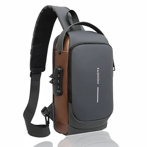 Mochila Pectoral Antirrobo con Puerto de Carga USB