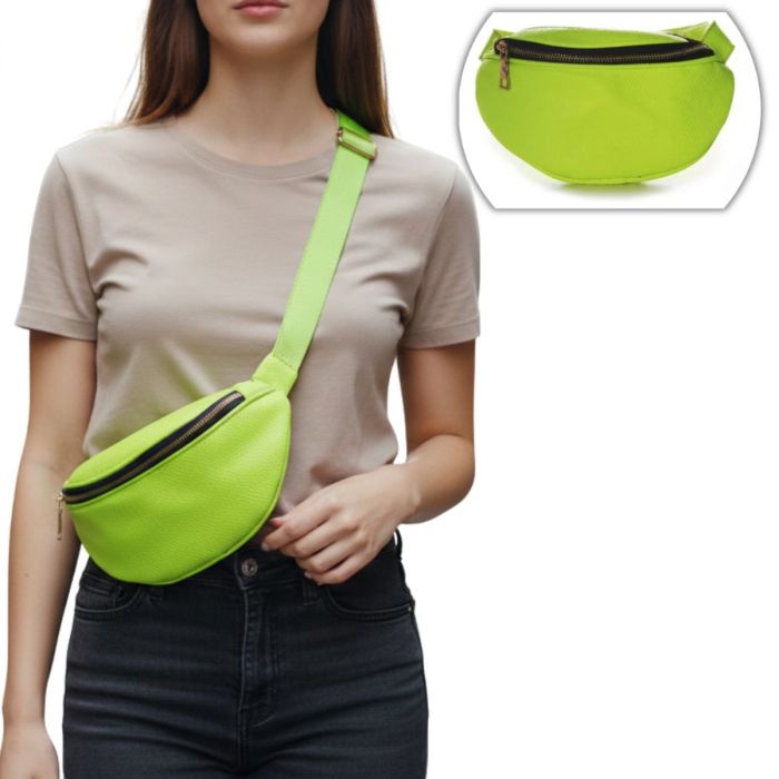Riñonera Mujer Fluo Textura Snake Cuero Ecológico | Total Chic Amarilla