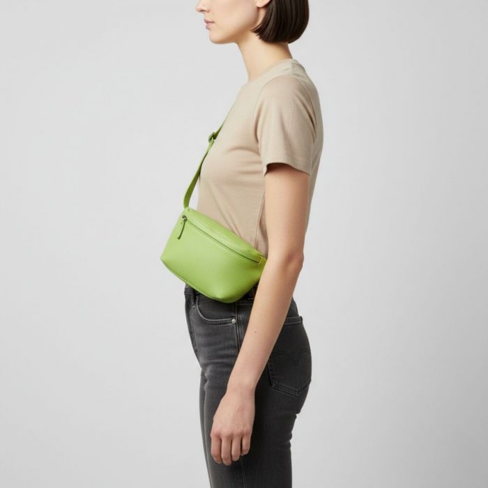Riñonera Mujer Fluo Textura Snake Cuero Ecológico | Total Chic Amarilla